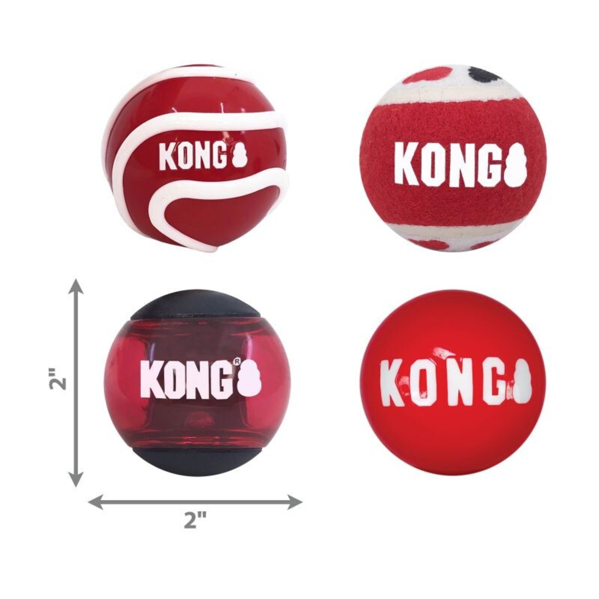 Kong Signature Pack Balls para Perros - 4