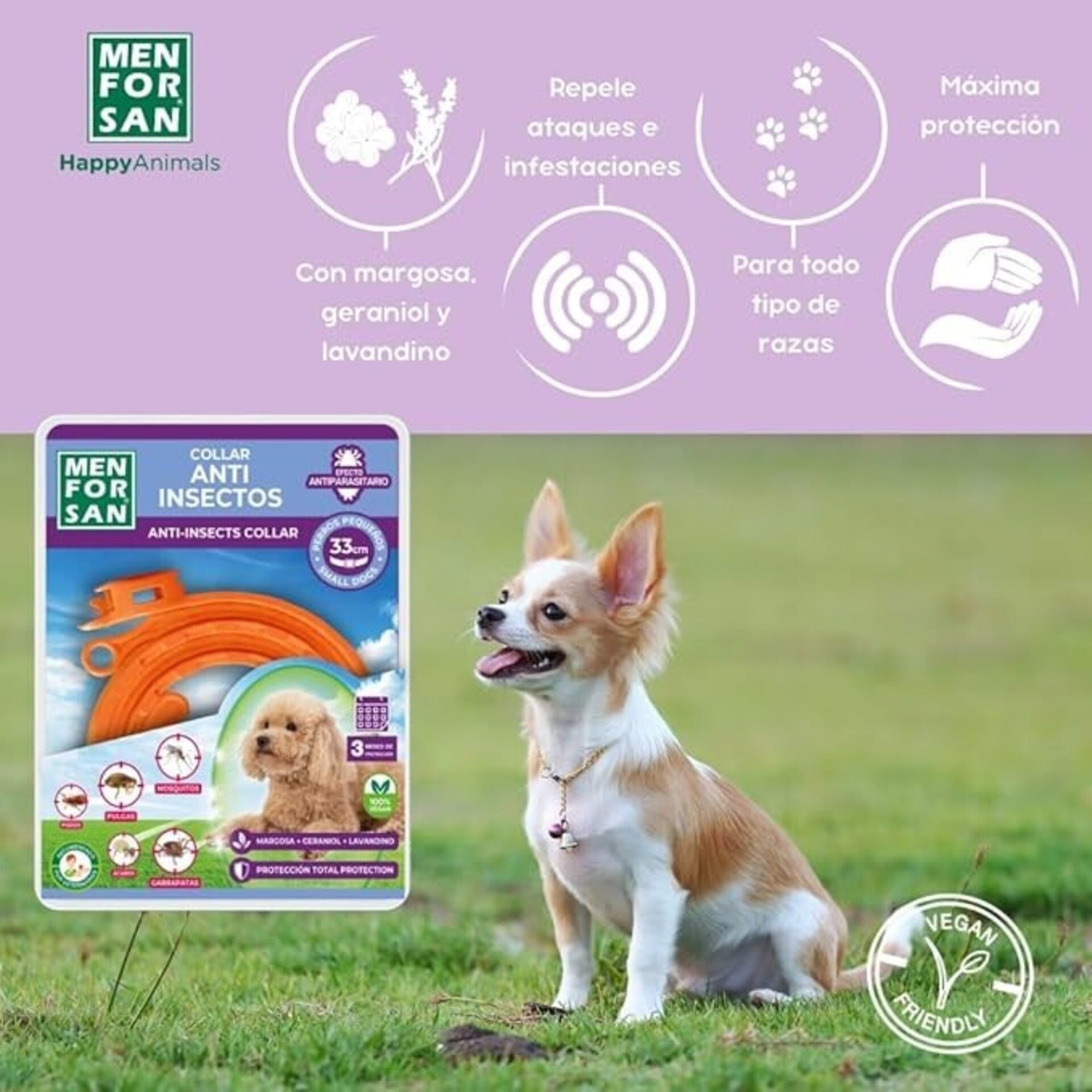 Collar Anti Insectos 3 Activos Perro - 6