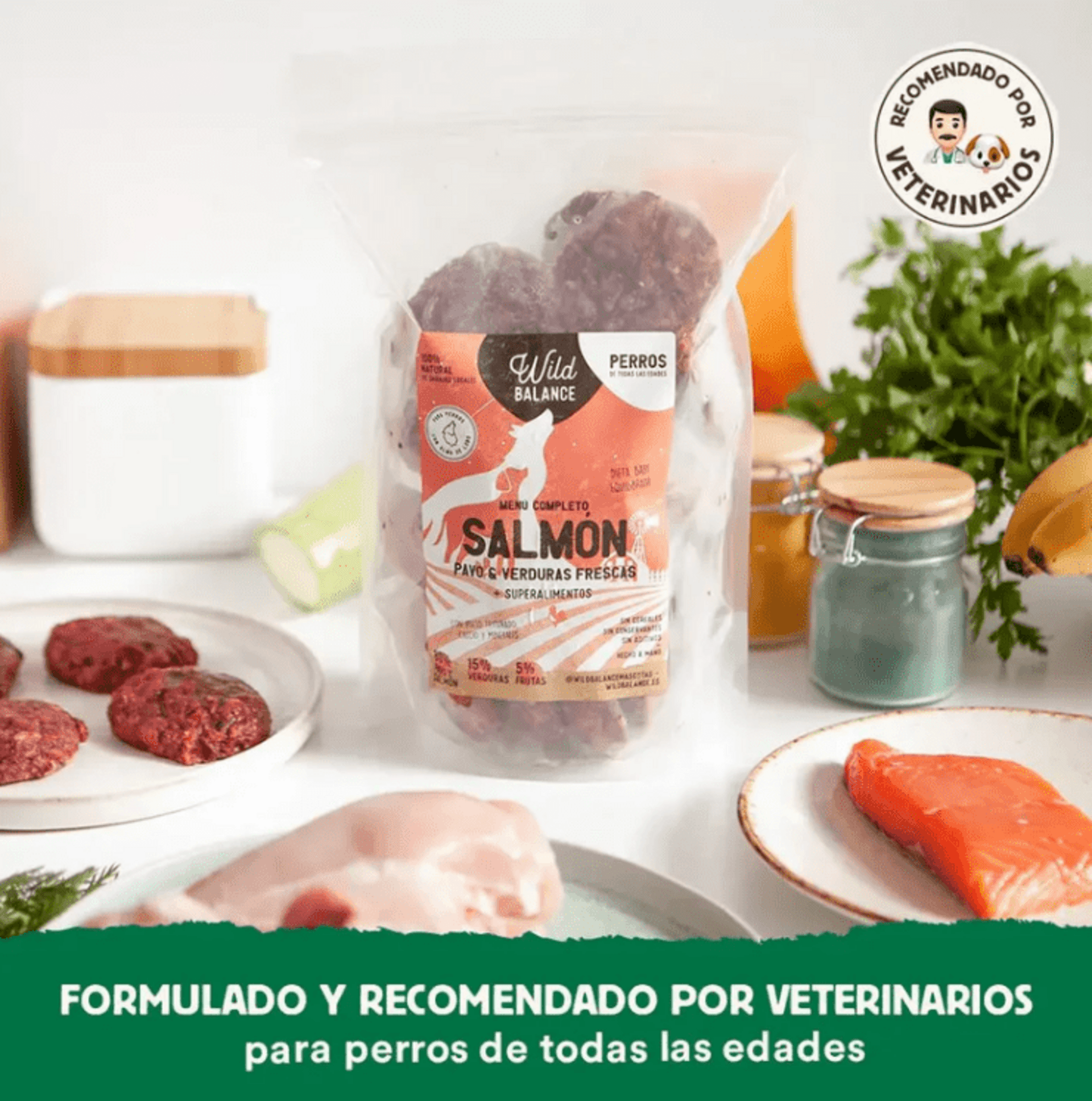 Menú BARF De Salmón Con Verduras Frescas - 5