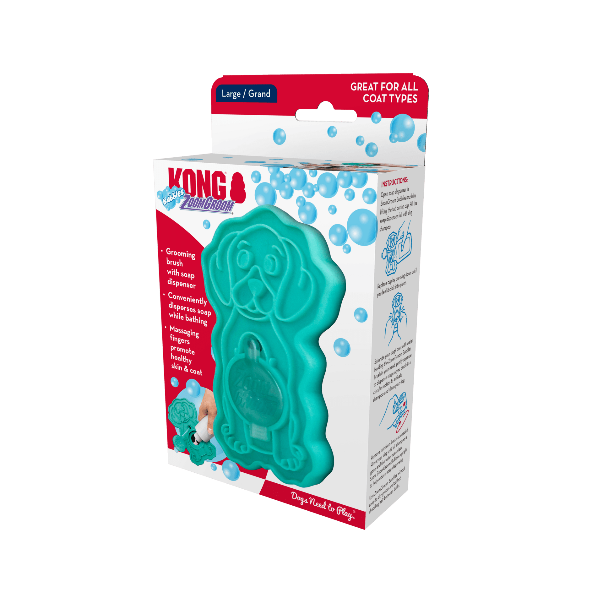 Cepillo Kong Zoom Groom Bubbles - 4